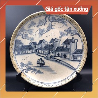 Đĩa men rạn cao cấp Bát Tràng
