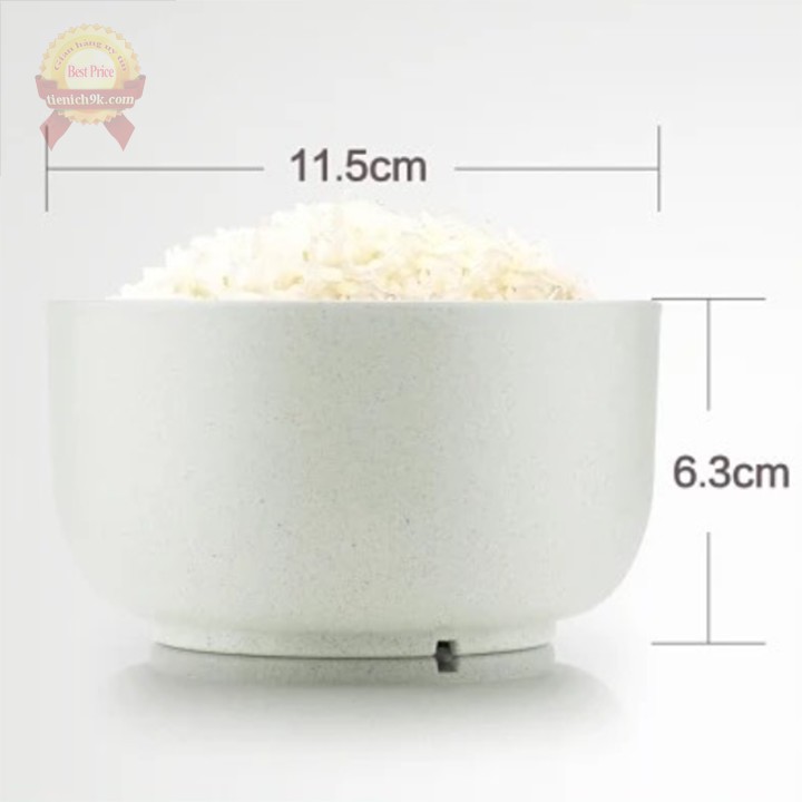 Bát ăn cơm cao cấp nhựa lúa mạch chịu nhiệt kháng khuẩn nhiều màu đồ dùng nhà bếp