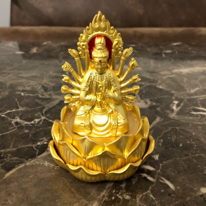 Sản Phẩm Bộ Tượng Đúc Đồng Phật Quan Âm Cao Cấp Trang Trí Taplo Xe Hơi, Ô Tô - Mã A72509 .