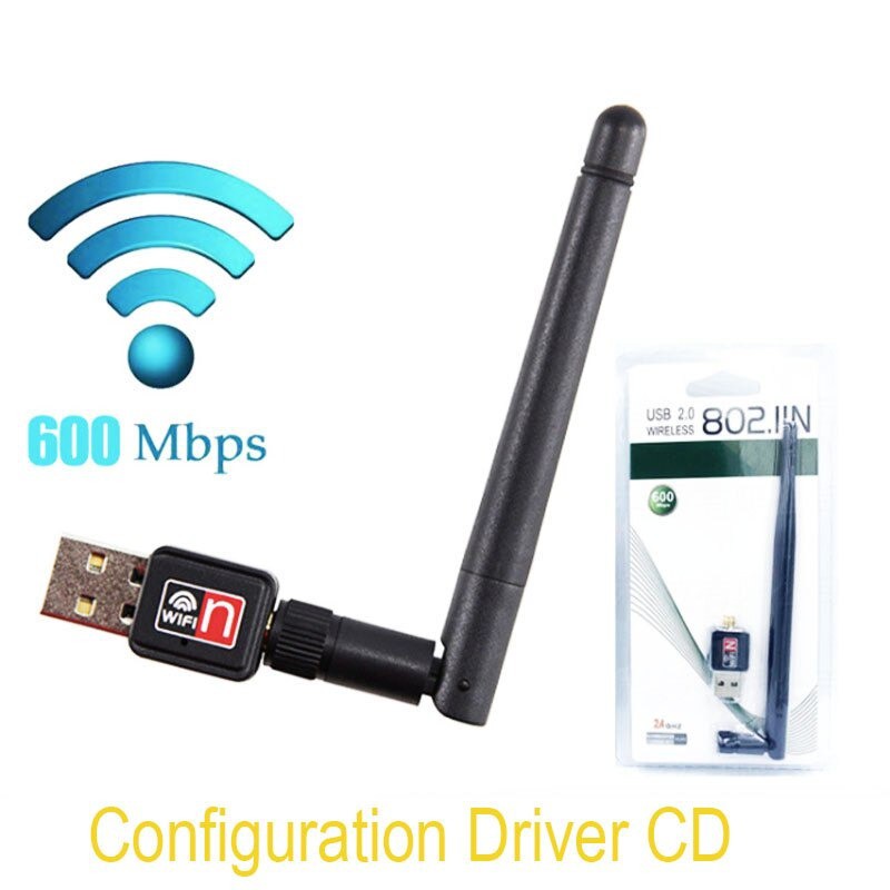 USB Thu Phát Wifi Cho PC Máy Tính Bàn Laptop, Tốc Độ 600mbps, USB card mạng không dây thu phát wifi, hub router wifi