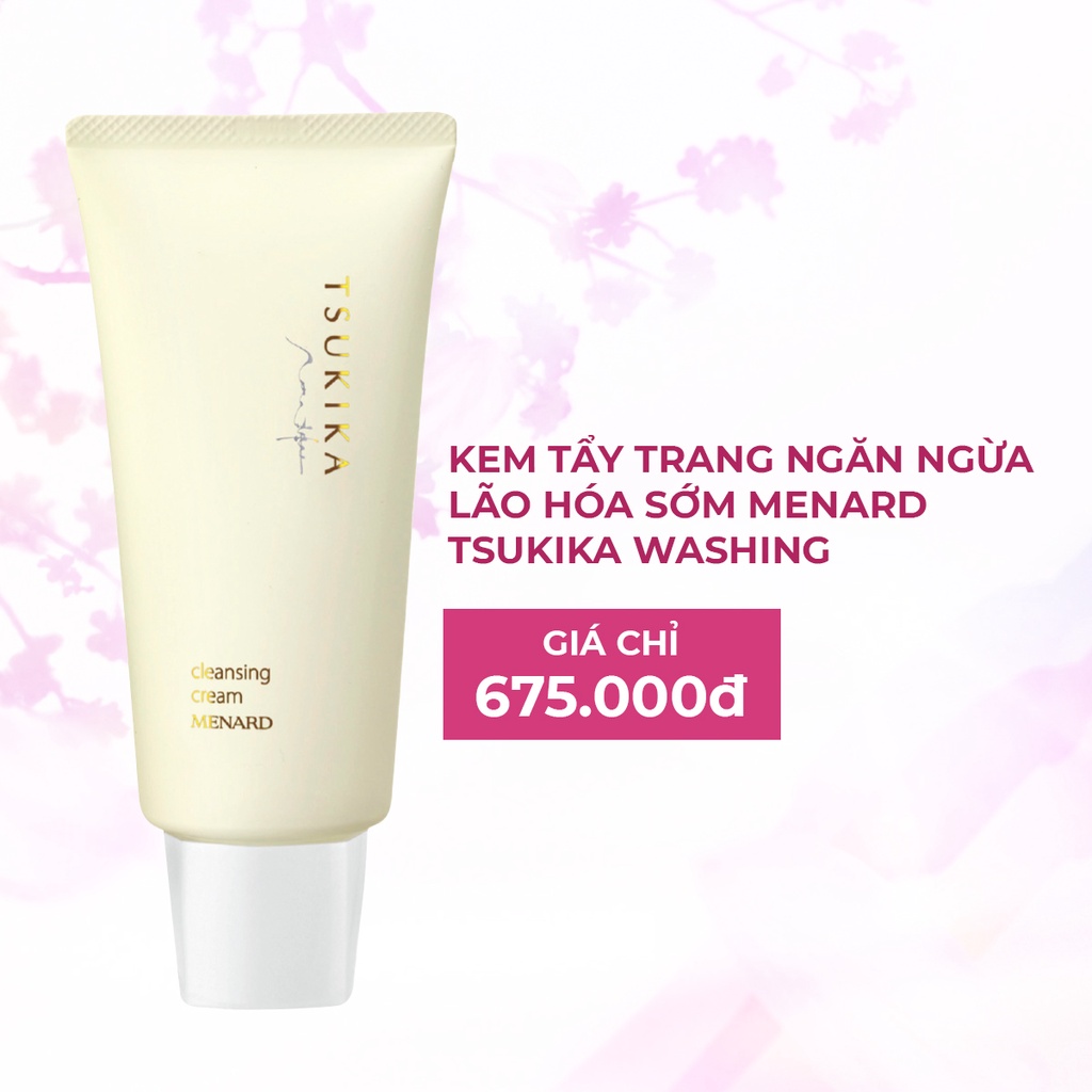 Kem tẩy trang Menard Tsukika Cleansing Cream ngăn ngừa lão hóa sớm (130gr)