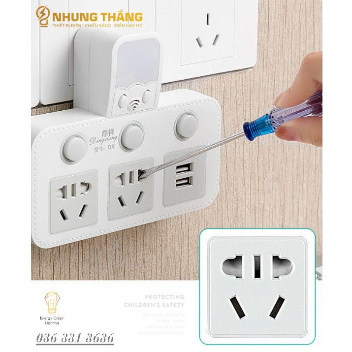 Ổ Cắm Điện Thông Minh Có Đèn Chuyển Đổi Đa Chức Năng OD-326 OD-328 - Có Đầu Cắm USB Chuẩn Sạc An Toàn Chống Giật - Video