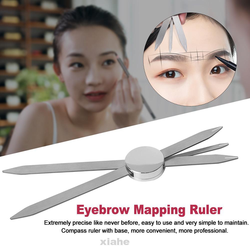 Professional Measurement Stainless Steel Salon Precise Balance Microblading Tool Eyebrow Mapping Ruler