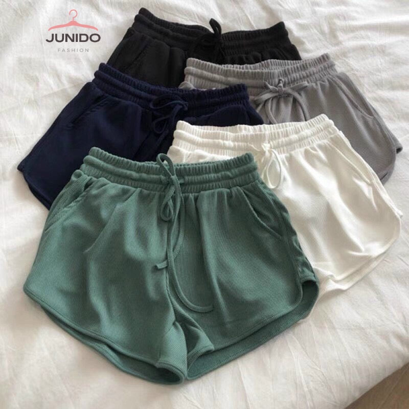 Quần short nữ chất cotton co dãn siêu mát mặc nhà QA03 JUNIDO
