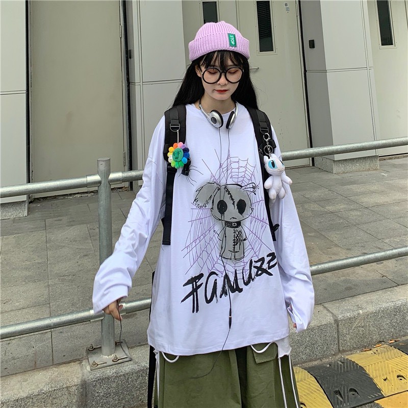 Áo thun tay dài form rộng Famuzz NEKO.SG, Áo thun Streetwear ulzzang SWT25