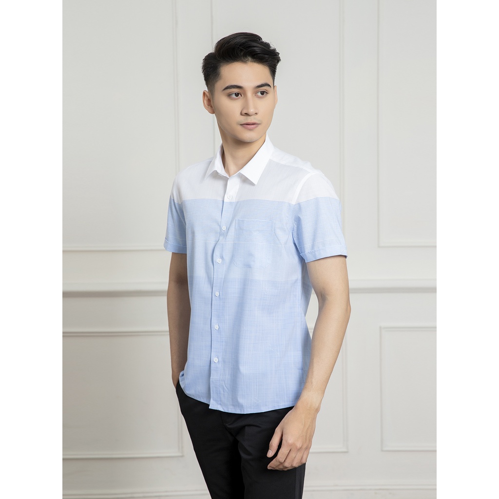 Áo Sơ Mi Nam Ngắn Tay ARISTINO ASS038S1 Somi Công Sở Cao Cấp Màu Trắng Kẻ Xanh Chất Sơi Sồi Mềm Mát Dáng Suông Tà Bằng | BigBuy360 - bigbuy360.vn