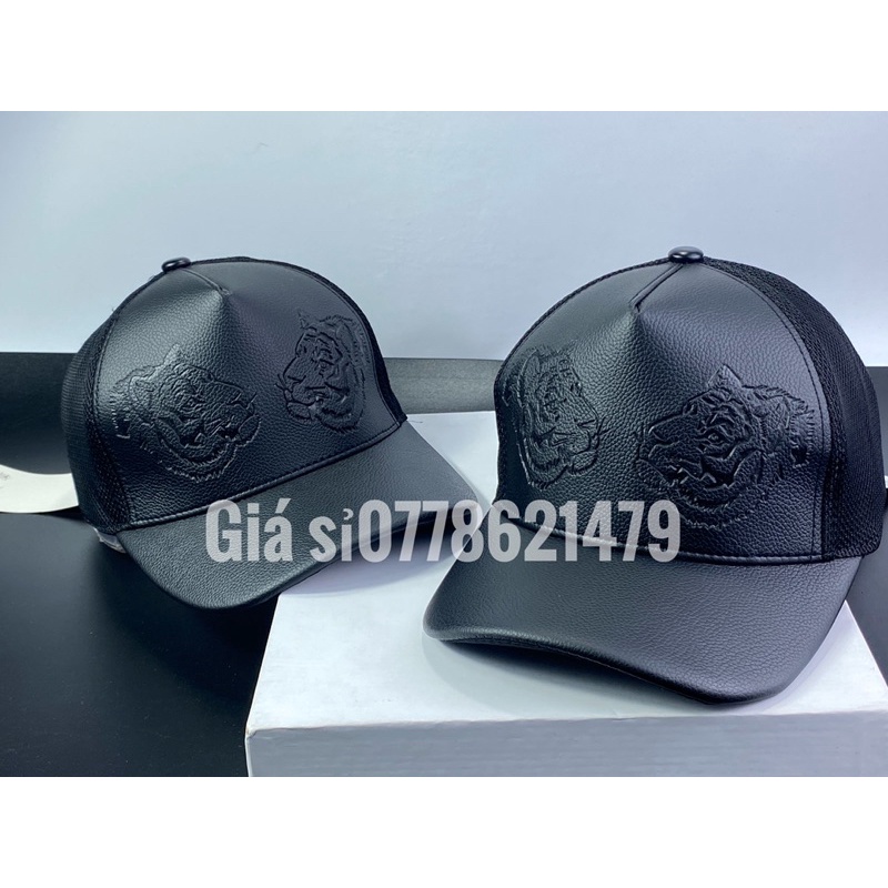 mũ kết phối lưới da - nón lưỡi trai 3D đậm chất thời trang