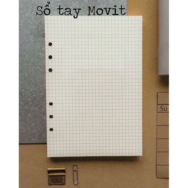 Ruột Sổ Còng Giấy Refill Size A6 A5 B5 sổ planner Bullet Journal