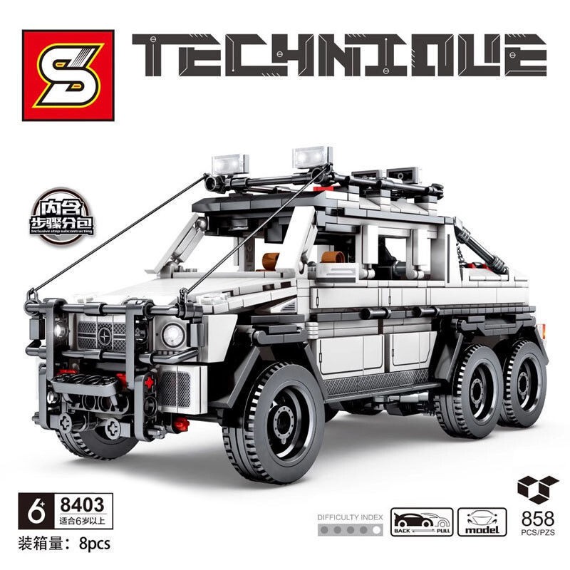 Tương thích với các khối Lego, đồ chơi lắp ráp mô hình ô tô thể thao Lamborghini Mercedes-Benz Big G Bugatti Porsch