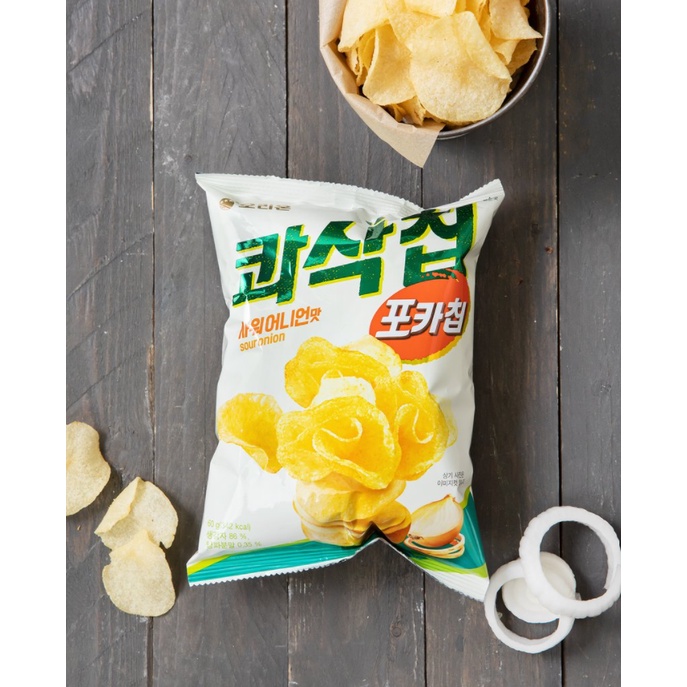 [ORION] SNACK KHOAI TÂY MỎNG VỊ HÀNH CHUA 60G - [오리온] 콰삭칩 사워어니언맛 60G