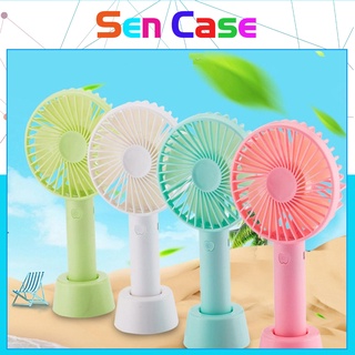 Quạt cầm tay mini 4 cánh ss2 , có đế để bàn chắc chắn- sencase