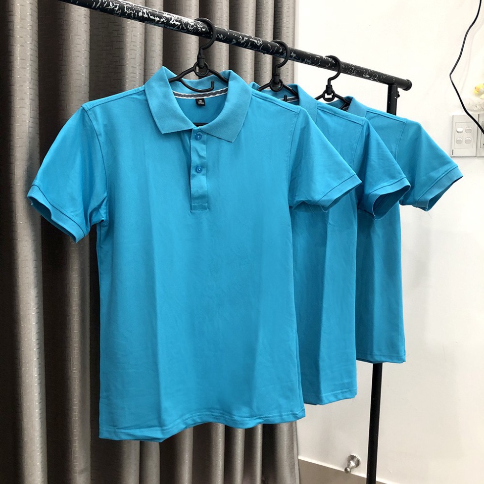Áo Thun Có Cổ Cá Sấu 4 Màu Chiều Xanh Da Trời Thời Trang 24h Áo Phom Xuông Cho Nam Và Nữ
