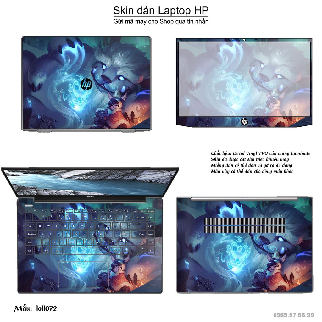 Skin dán Laptop HP in hình Liên Minh Huyền Thoại _nhiều mẫu 10 (inbox mã máy cho Shop)