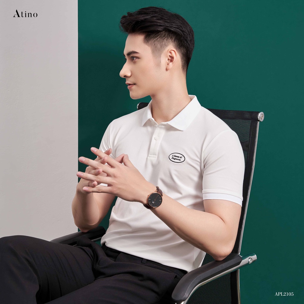 Áo Polo Nam ATINO LABEL thanh lịch vải cá sấu Cotton cao cấp thoáng mát chuẩn form regular APL2105 | BigBuy360 - bigbuy360.vn