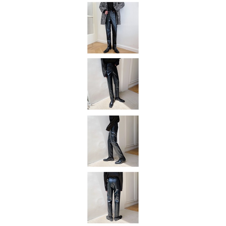 Quần Da pu Bóng Dáng Ôm Thời Trang Nam Tính