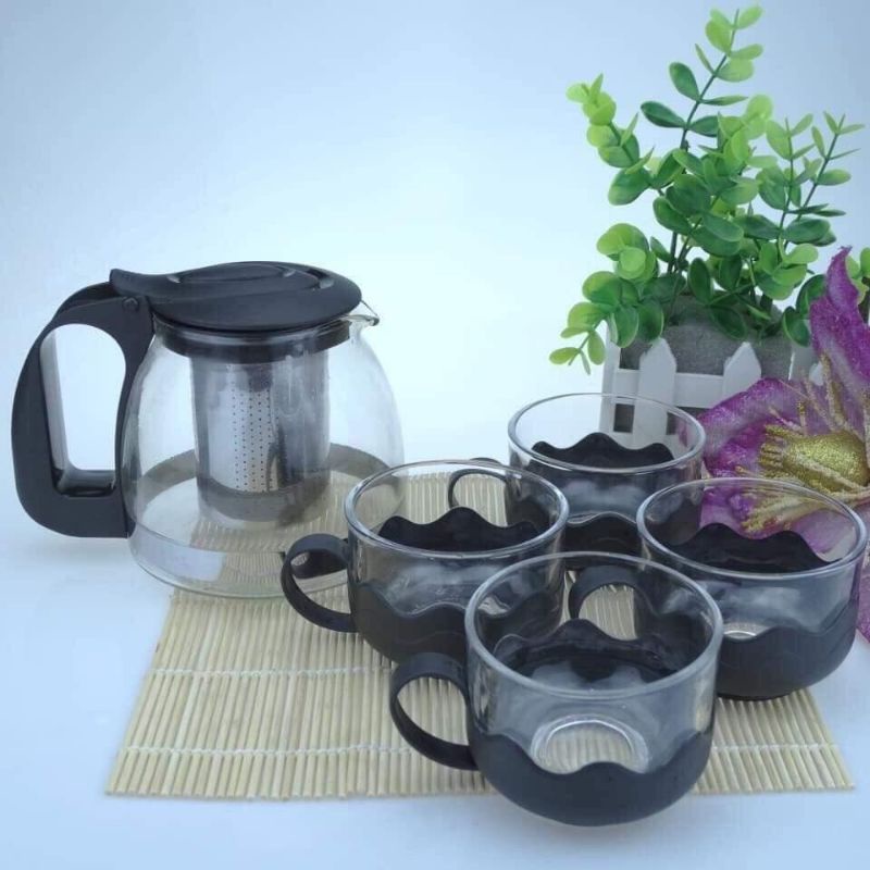 🌿🍃🌿BỘ ẤM PHA TRÀ THỦY TINH CÓ LƯỚI LỌC CAO CẤP🌿🍃🌿
