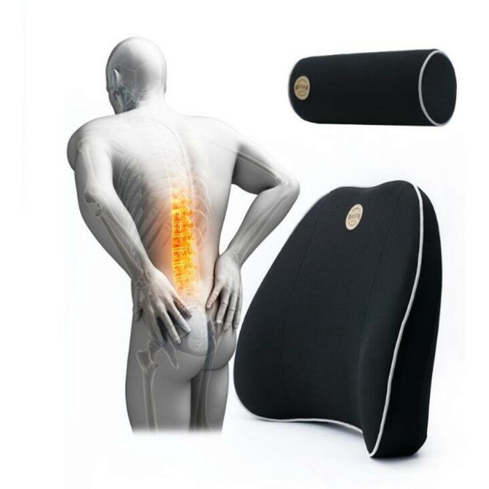 Sản Phẩm Bộ gối tựa cổ, lưng dùng trên ô tô chất liệu cao su non cao cấp TZ03 .