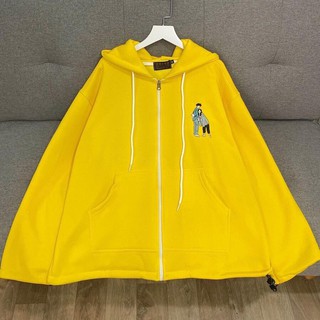 Áo Khoác Nỉ PE Thêu Hình Người From Rộng Unisex Nam Nữ - Shop3nunisex