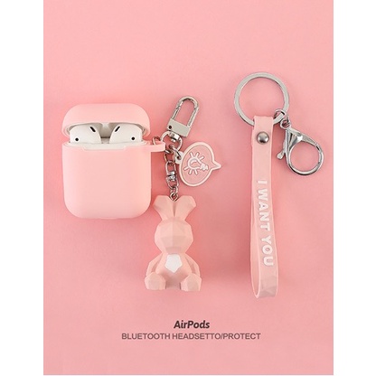 ☘️Combo móc khoá và case tai nghe không dây☘️ mô hình Thỏ con siêu đáng yêu 1060