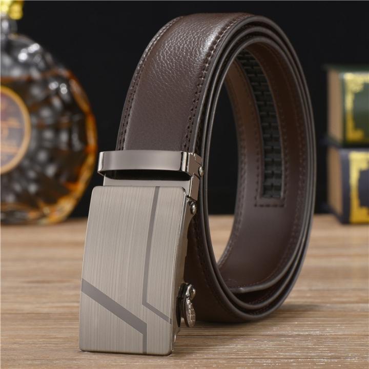 Thắt lưng nam Dabaraac khóa kim tự động dây da cao cấp 2 màu đen & nâu bảo hành 12 tháng TL46