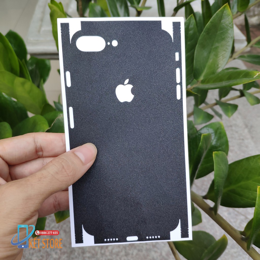 Skin dán mặt lưng iphone full viền màu đen ánh kim tuyến