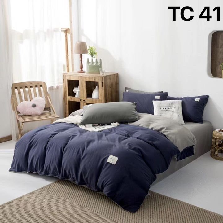 Bộ chăn ga gối TC ❤️ FREESHIP ❤️&lt;MÀU 35 - 43&gt; Set vỏ chăn ga gối COTTON TC nhiều màu 1m2 1m4 1m6