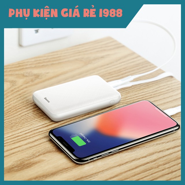 Pin dự phòng sạc nhanh siêu nhỏ gọn 10,000mAh cho Smartphone/ Tablet - Baseus Mini S Digital Display Power Bank