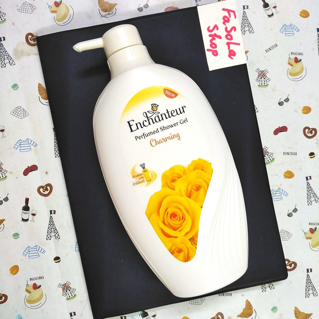 Sữa tắm hương nước hoa ENCHANTEUR 250ml / 550ml Việt Nam xuất Thái charming romantic vàng hồng tím pháp shower gel wipro