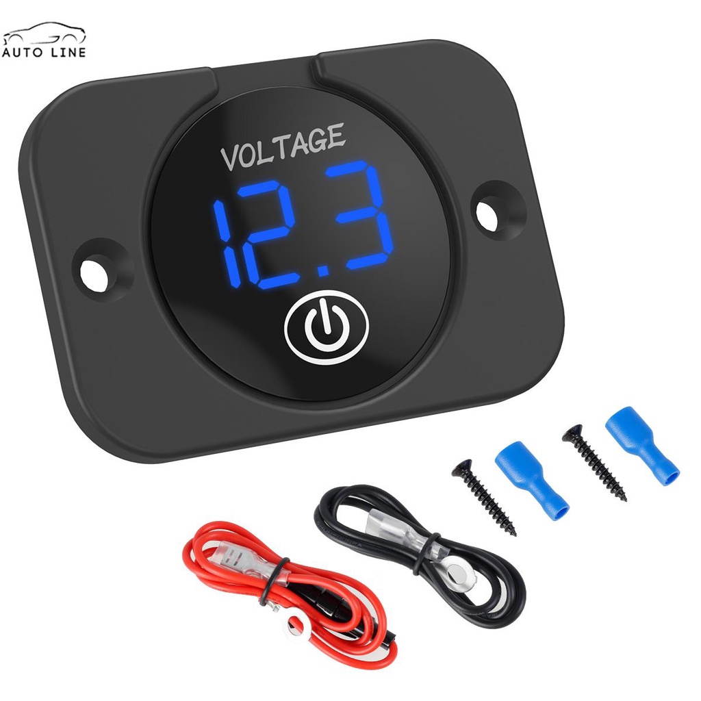 Vôn Kế Kỹ Thuật Số 12V Màn Hình LED Có Công Tắc Cảm Ứng Chuyên Dụng Cho Xe Hơi Shopcyc605