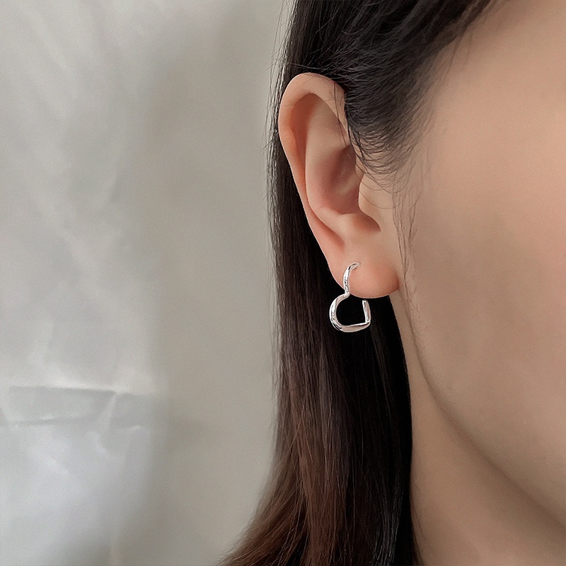 Bông tai bạc 925 hình trái tim thiết kế đơn giản thời trang mới cho nữ