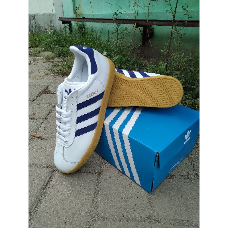 Giày Thể Thao Adidas Gazelle Chính Hãng Màu Trắng Xanh