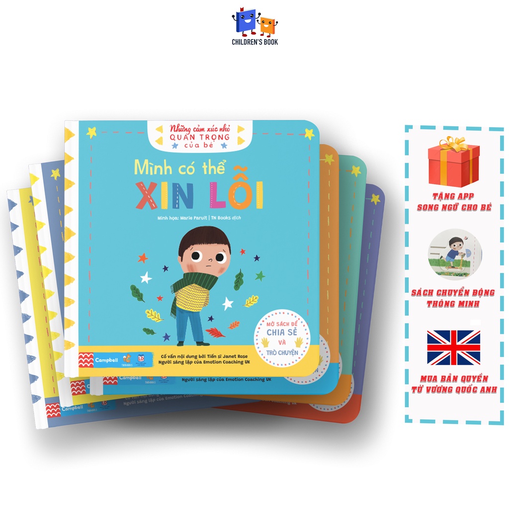 Sách - COMBO 6 cuốn những cảm xúc nhỏ quan trọng của bé- Sách tương tác lật mở (0-12 tuổi)
