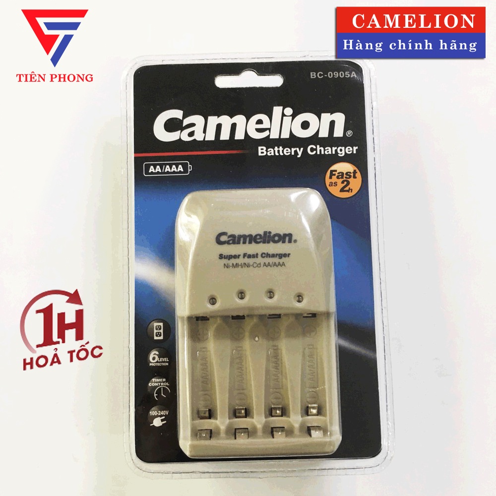 Máy Sạc Camelion BC-0905A Hàng Chính Hãng, sạc Pin AA AAA 0905A, sạc nhanh tự ngắt