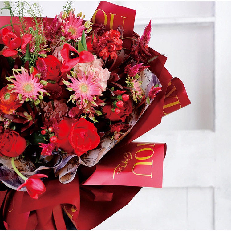 Giấy Gói Hoa Tình Nhân Giấy Chữ I Love You Họa Tiết Lãng Mạn Dành Cho Bó Hoa Tình Yêu