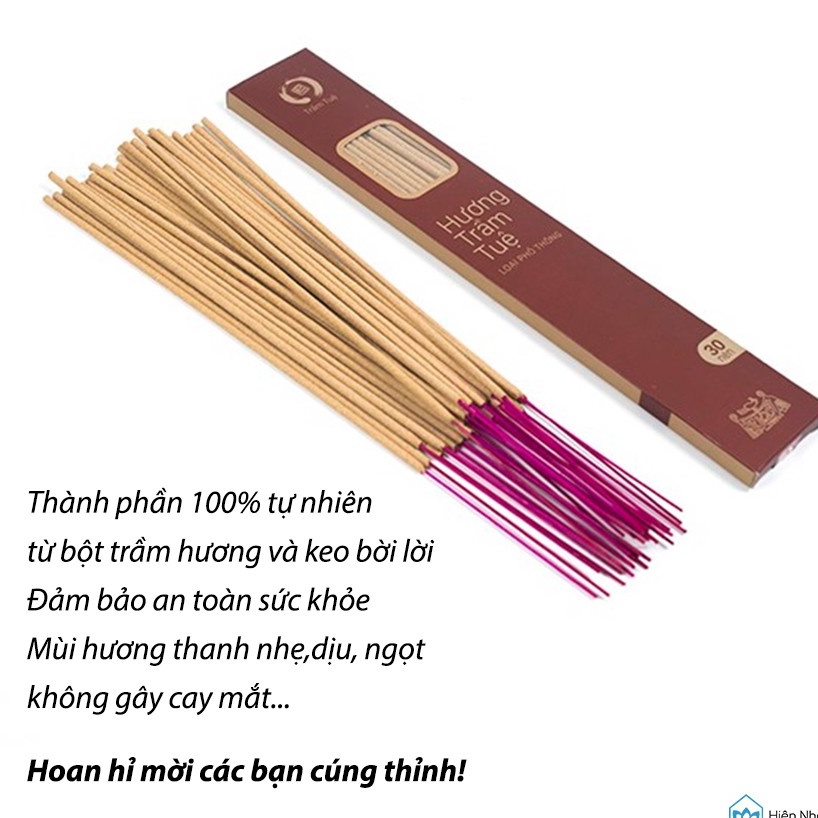 Nhang Sạch Từ Trầm Hương, Hương 100% Tự Nhiên, không hóa chất- Hiên Nhà