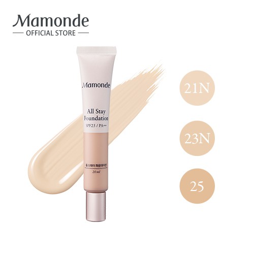 Kem nền che khuyết điểm lâu trôi Mamonde All Stay Foundation SPF 25 PA ++ 20ml