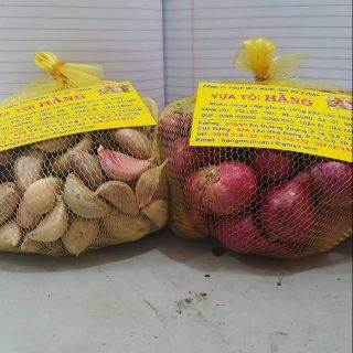 TỎI HÀ NỘI TÉP TO 0.5KG + HÀNH TÍM VĨNH CHÂU 0.5KG