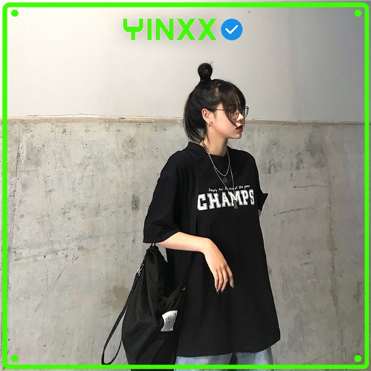 Áo Thun Tay Lỡ Unisex Yinxx, Áo Phông Form Rộng Atl61