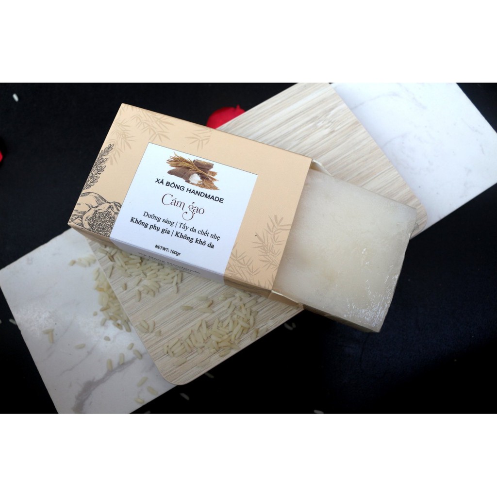 Xà Bông Cám Gạo sinh dược từ thiên nhiên Mát Da Ngừa Mụn Trắng Da 100gram | BigBuy360 - bigbuy360.vn