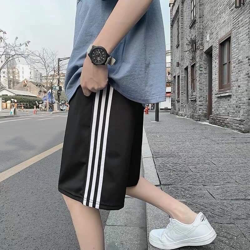 quần đùi thể thao 3 sọc Hồng xanh trắng