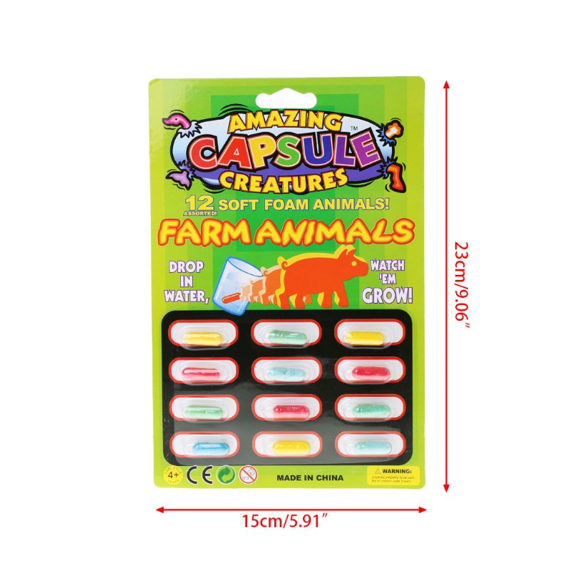 ★TOY♣ 4PCS Magic Grow Capsules Baby Cognition Toys Educational Toy Larger In Water