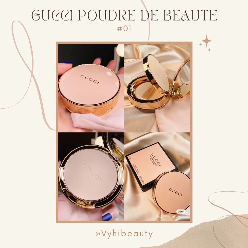 Phấn phủ Gucci Poudre De Beauté sang chảnh kèm túi lụa