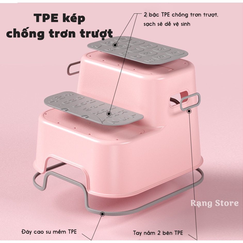 Ghế kê chân Toilet cho bé NUMbaby ghế bậc thang cho bé đa năng, ghế để chân bồn cầu gác chân cho bé chống táo bón