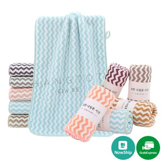 Mua Khăn MẶT Lông Cừu Hàn Quốc 50x35CM Vân Kè Sọc Siêu Thấm Hút