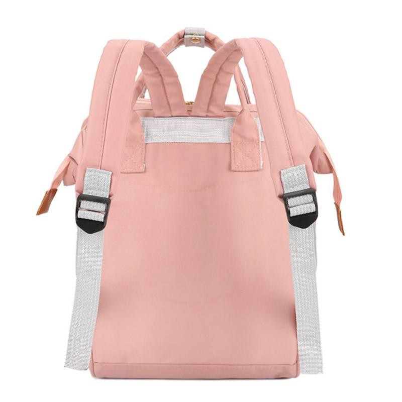 Mới Ba Lô Vải Nylon Màu Trơn Tiện Lợi Cho Mẹ Bỉm Sữa