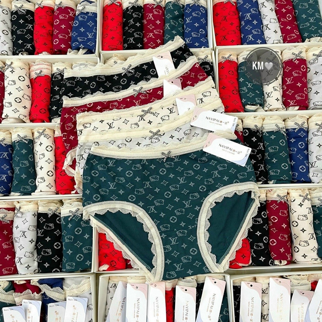 Quần lót nữ không viền, quần xì nữ cotton họa tiết chữ sang trọng ôm mông tôn vòng 3 gợi cảm Luly Shine Q20