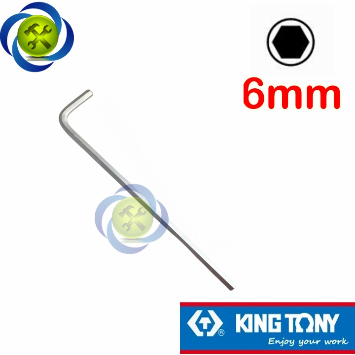 Lục giác chữ L 6mm Kingtony 112506 loại 2 đầu bằng