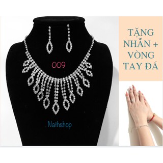 Bộ Trang Sức Đá 02 món Vòng Cổ + Bông Tai Nathshop (Chọn mẫu trên hình ảnh)