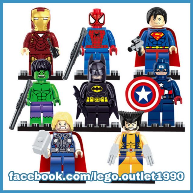 Xếp hình Siêu anh hùng Marvel DC Comics siêu cổ siêu mới Lego Minifigures SY SY180