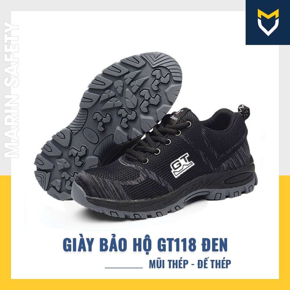 Giày bảo hộ lao động GT118 dáng thể thao màu đen